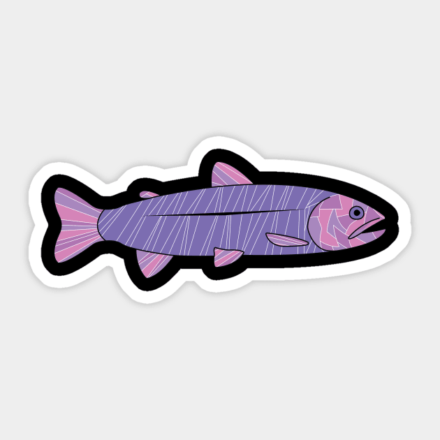 Trout Sticker by Kali Farnsworth